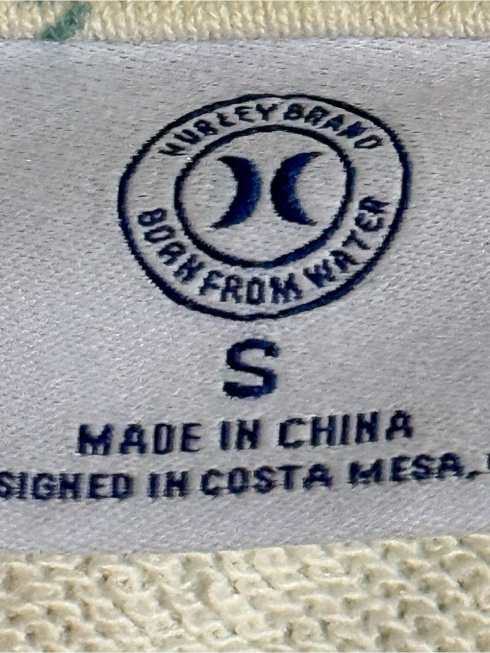 Hurley Striped Hooded Baja in Cream and Teal - Picture 8 of 8